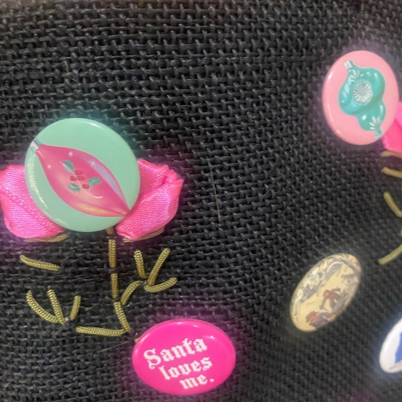 Christmas Bag Embroidered Xmas Pins Festive Holiday Season by River Island - Picture 4 of 12